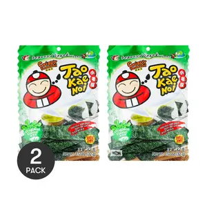 TAO KAE NOI Thai Seaweed Snacks - 2 Packs of Crispy Nori, Original Flavor, 32g Each - Popular Thai Snack