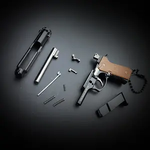 Nonfunctional Mini Metal Pistol Model with Movable Parts EDC