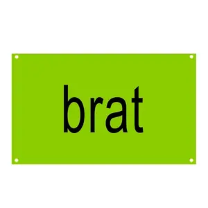 Brat Album Flag - Versatile Polyester Music Banner for Home, Dorm & Living Room Decor, 2x3ft or 3x5ft