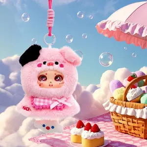 Cute Animal Keychain Soft Plush Toy, Chicken Pig Bear Designs, Perfect Gift and Collection Item, Blind Box Style