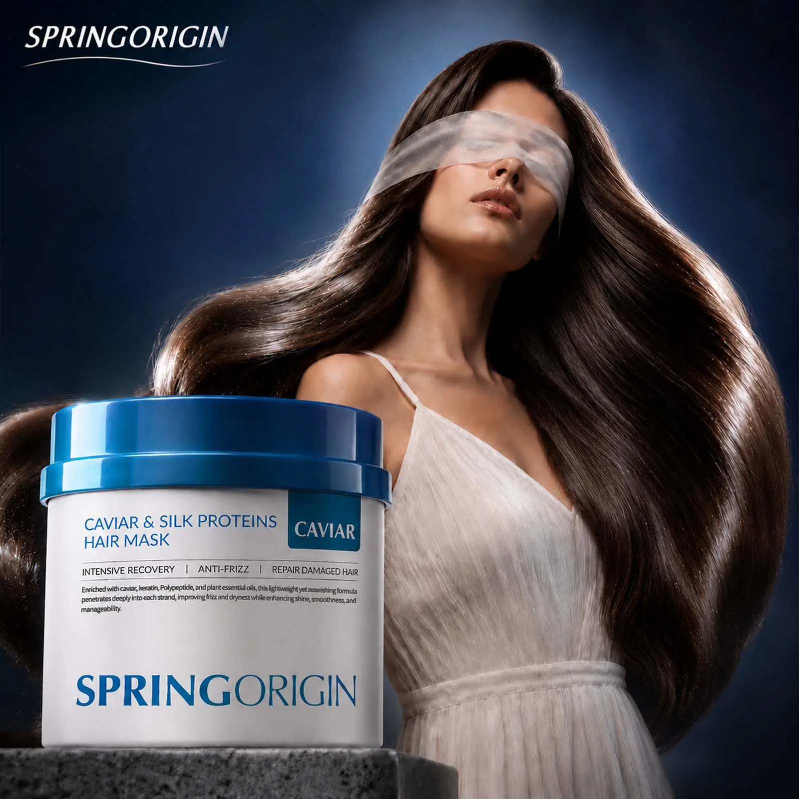 Spring Origin Caviar Collagen Hair Mask | Intensive Repair for Dry, Damaged Hair with Deep Hydration, Frizz Control & Silky Smooth Finish⑤
