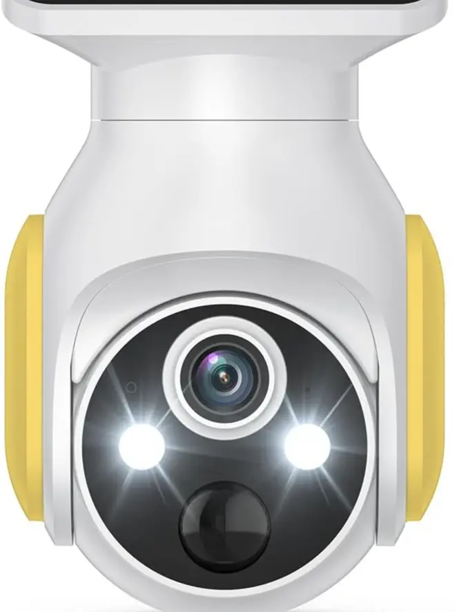 1080p Security Camera Wireless with Solar Panel, AI Human Detection, 2-Way Audio, Color Night Vision, 2.4G WiFi Only, Cloud Storage (Sold Separately), Indoor/Outdoor Surveillance Bullet Cam (WiFi)