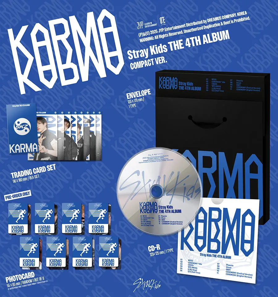 Stray Kids – 4th Album 'KARMA' [Compact Ver] — Envelope Package +