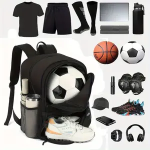 Durable Outdoor Sports Backpack, Suitable for Football Rugby & Handball, Multifunctional Bag with Multiple Compartments, Ventilated Design