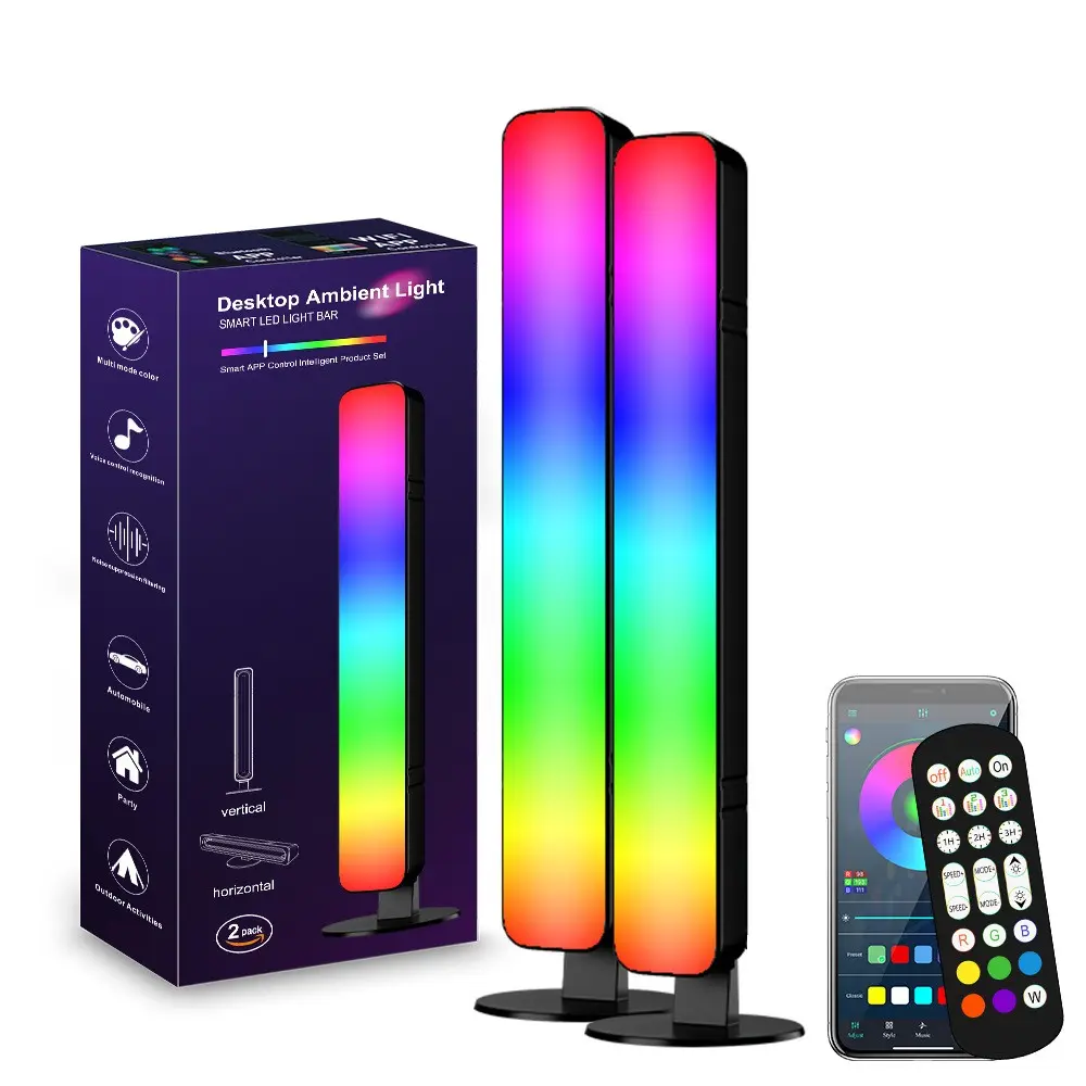USB Desktop Atmosphere Light RGB Color Changing LED Gaming TV Backlight Music Ambiance Lamp, Multifunctional Ambient Lights, Ambient Decoration Lamp, Bedroom Decor, Holiday Gift, Led Ambient Lighting, USB Powered Lamp
