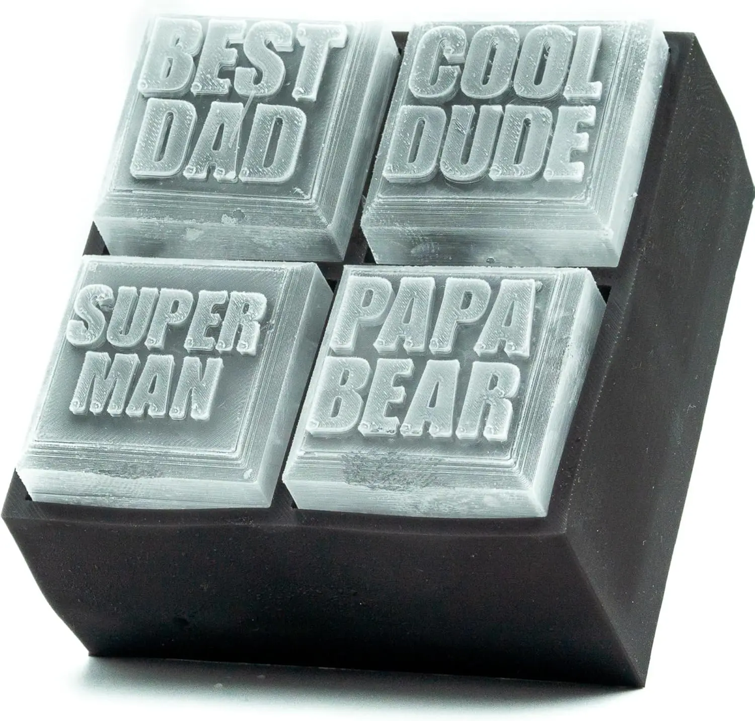 Best Dad Ice Cube Mold Tray - Cool Dude Super Man Papa Bear Design for Unique Gift