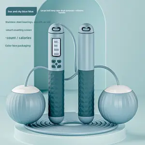 Intelligent counting skipping rope, multi-functional dual-purpose cordless big ball, weight-bearing and fat-reducing fitness wire skipping rope