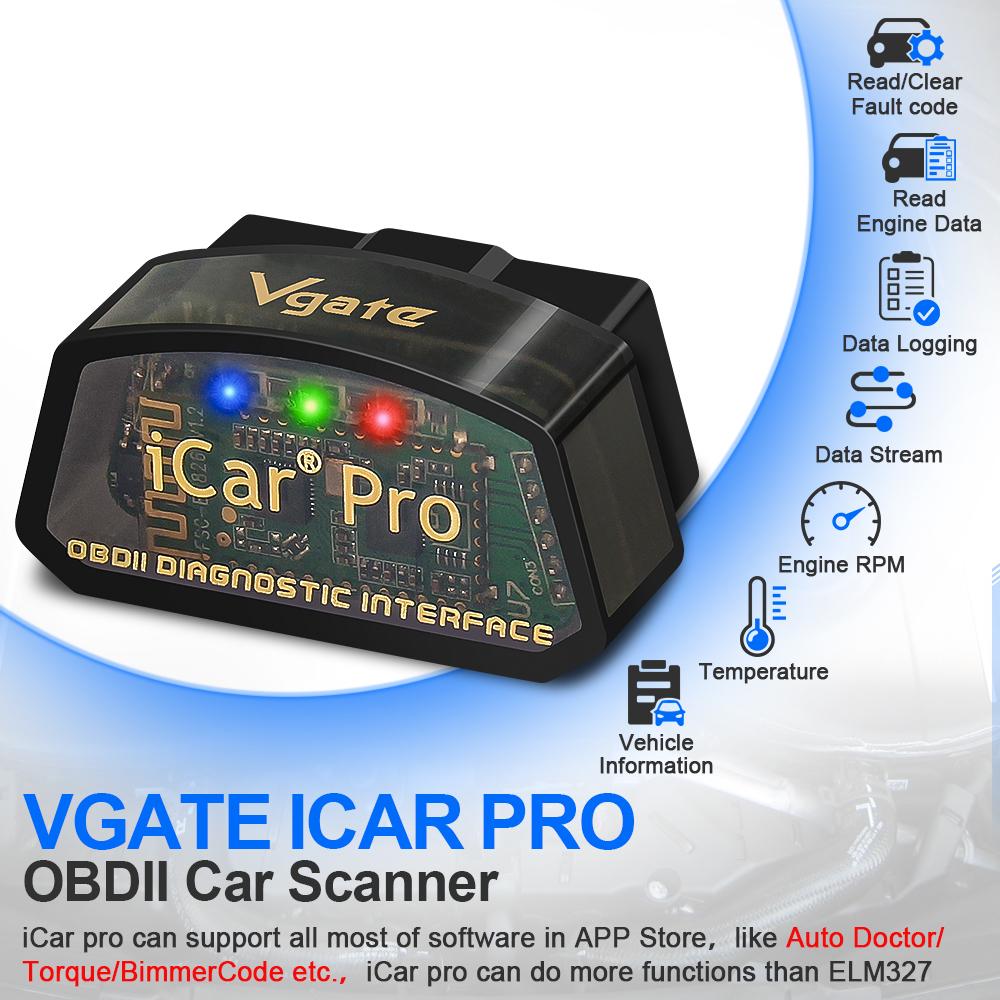 Vgate iCar Pro V2.3 Bluetooth 4.0 OBD2 Code Reader Check Engine Light Car Diagnostic Scan Tool
