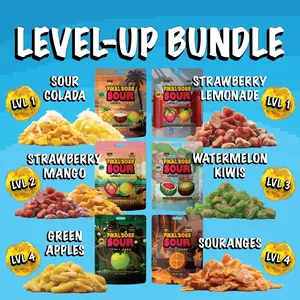 Final Boss Sour - Level-Up Bundle Variety Pack (6-Pack) | Real Dried Fruit | Fruit Snack Coconut Watermelon