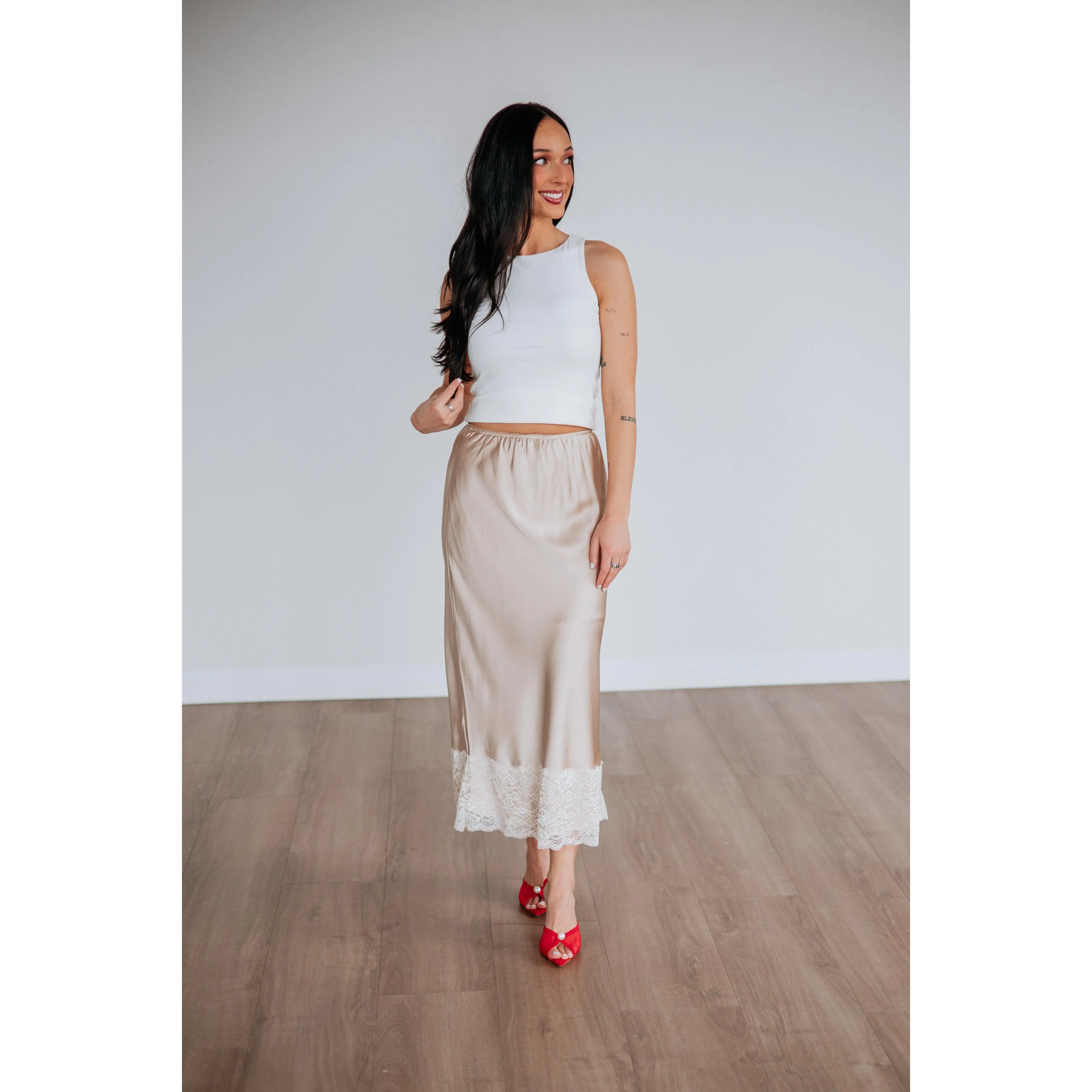 Jacqueline Satin Skirt