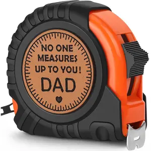 Engraved Leather 25FT Tape Measure Dad Gift — No One Measures Up to You, Father's Day Tool