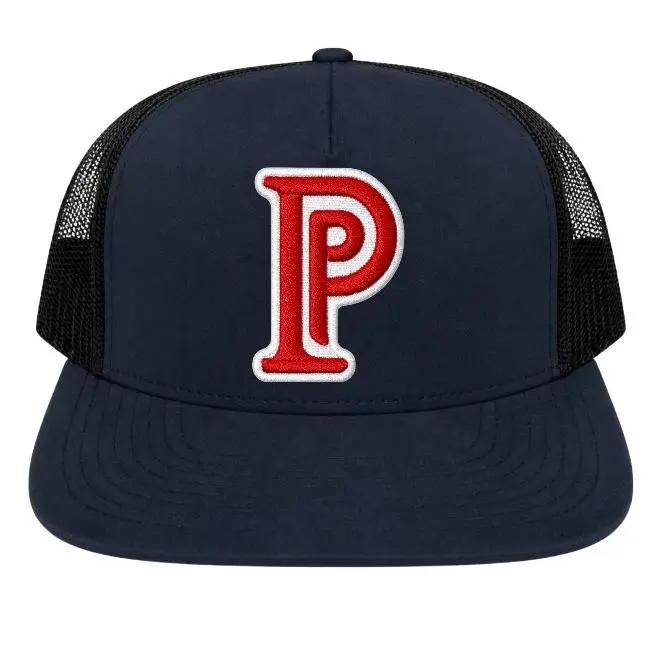 Pretium The Americana 3D Stitch Embroidery Blue Suede Flat Cap for Everyday Wear Clean Fresh Style