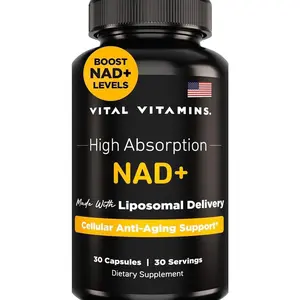 Vital Vitamins NAD Supplement - NAD+ (Nicotinamide Adenine Dinucleotide) for Men & Women - Made with Liposomal Delivery - Cellular Anti-Aging Support, Energy, Focus - 30-Day Supply