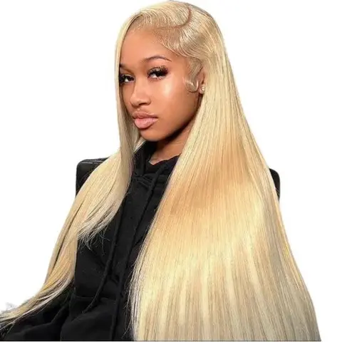 Hot Star 613 Blonde 13x6 HD Transparent Lace Frontal Human Hair Wigs Brazilian Hiar Straight and Body Wave Lace Front Human Hair Wigs 180% Density