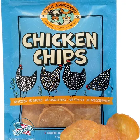 Pack Approved Chicken Chips for Dogs - All-Natural Single Ingredient Dog Treats