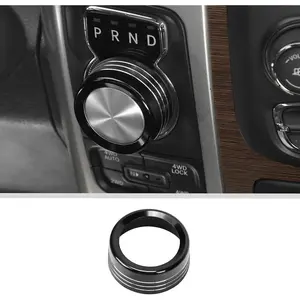 for Dodge RAM Aluminum Gear Shift Shifter Switch Knob Gear Selector Shift Lever Gearstick Knob Cover for 2013-2017 Dodge RAM Durango Interior Accessories Black