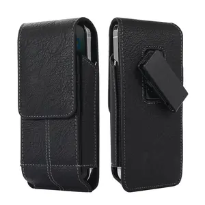 Cell Phone Holster Pouch PU Leather For Man 360°Belt Clip Card Slot Strong Magnet Carrying Perfect For Outdoor Daily Use For iPhone17/16 Pro Max/Samsung S25 Ultra/Google Pixel