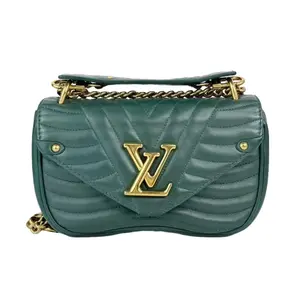 Pre-owned Louis Vuitton Leather Crossbody Bags Green New Wave Chain Crossbody Bag