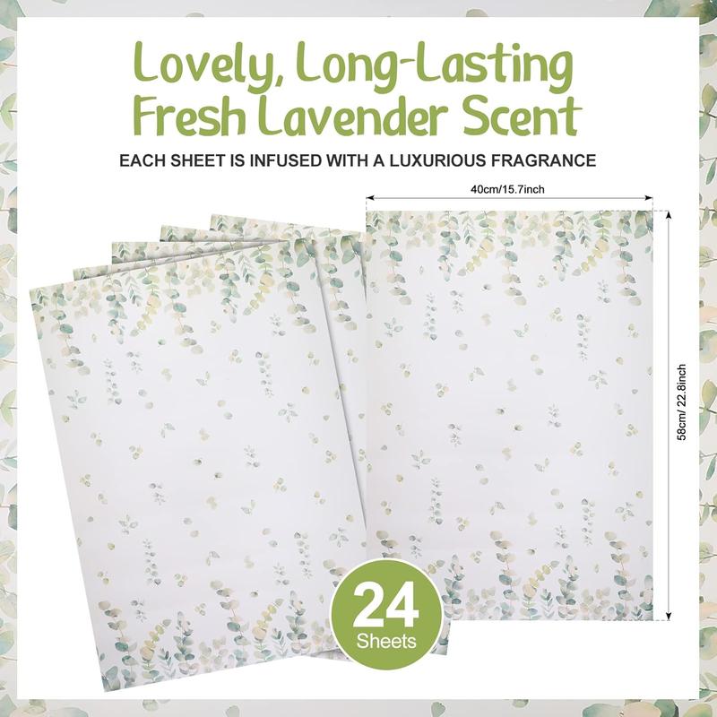 24 Sheets Scented Drawer Liners for Dresser 15.7 x 22.8 Inch Lavender Drawer Paper Non Adhesive Liners Dresser Scented Floral Print Fragrant for Kitchen Cabinet Shelf Closet(Rustic Style)