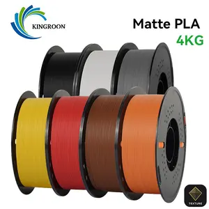 【Texture Series】KINGROON Matte PLA 3D Printer Filament – 4 kg Value Pack (4 × 1 kg) | Premium no-gloss finish & low warping | Excellent layer adhesion for smooth prints | Compatible with most 1.75 mm FDM printers