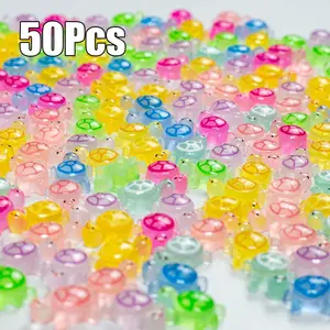 50 Glow-In-The-Dark Mini Resin Tortoises, DIY Craft Supplies, Aquarium Decor, Garden Ornament, Fantasy Design, Lightweight, Handmade Enthusiasts
