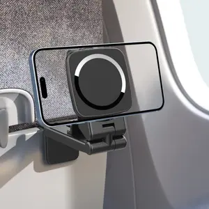 MagSafe Magnetic Mount - Compact 360° Rot Handsfree Stand, Portable Airplane Travel Essential, Secure Fit & Versatile Viewing, Compatible with 4-10.5 in Smartphones & Tablets (Mobile Phone Accessories)