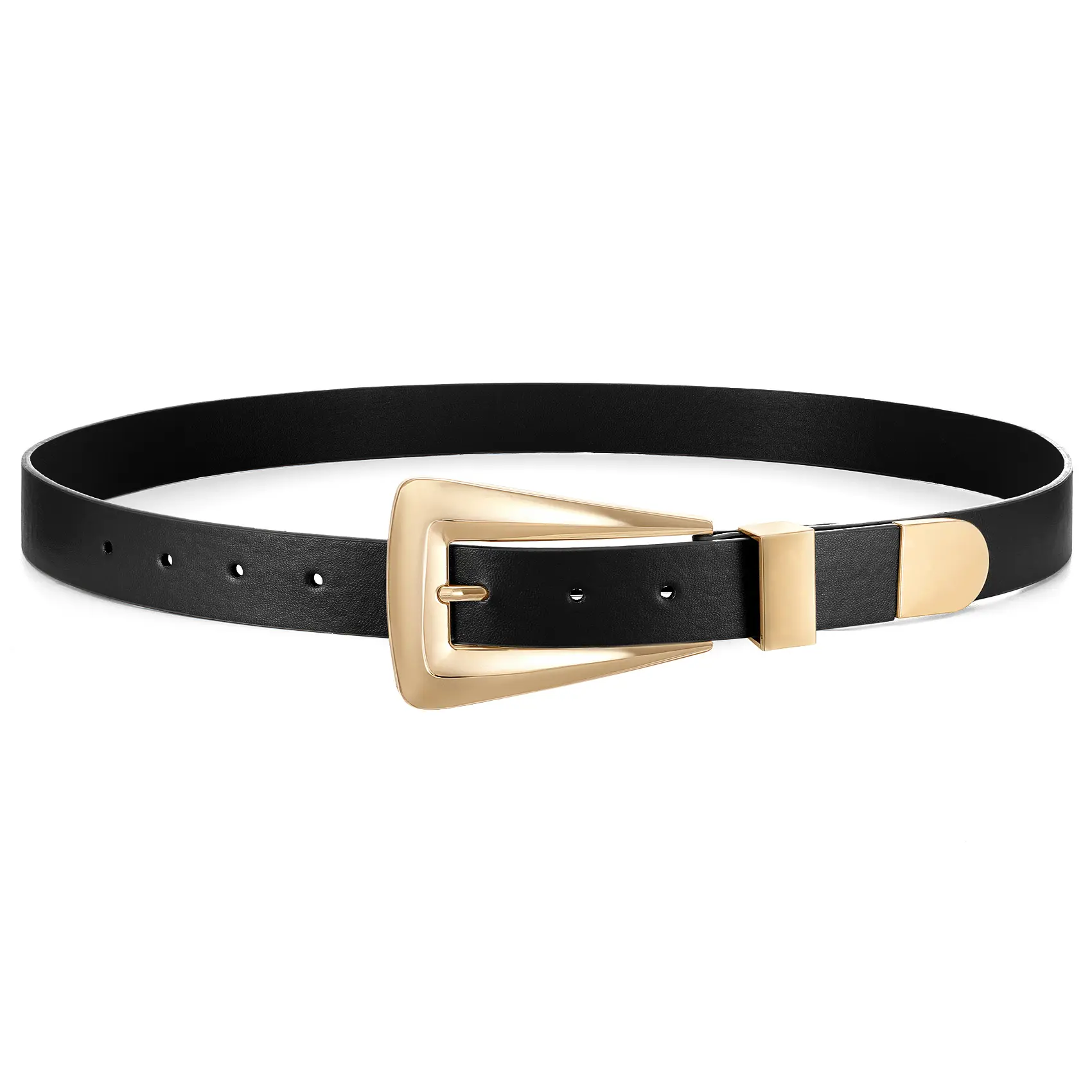 XZQTIVE Women's Leather Belts for Jeans Pants Fashion Leather Waist Belt Ladies Dress Belts with Gold/Silver Buckle
