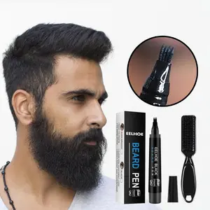 Beard Pencil Filler & Brush Kit for Men — Waterproof Beard Pen to Fill, Shape & Define Facial Hair for a Natural, Long-Lasting Look; Smudge-Proof, Easy Application, Travel-Friendly Touch-Up Set for Thin Spots & Patchy Beards, Quick-Dry, Fade-Resistant