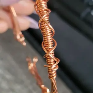 Copper Conductor Bracelet - Handcrafted Spiral Design for Unique Style and Durability