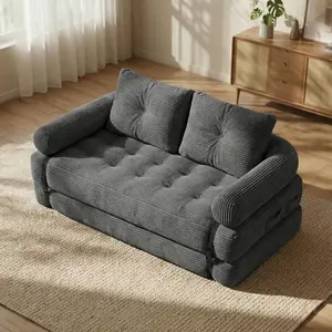 Corduroy, folding sofa bed, deep sitting, compression sofa, pillow folding mattress with backrest