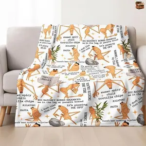 Marcus The Worm Flannel Blanket This Super Soft Flannel Blanket is The Perfect Gift for Christmas and lovers Soft Warm Cozy Throw for Bed Sofa Nap Travel Cute Home Decor