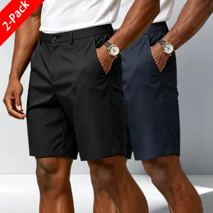 2PACK Men'S Fashion Golf Work Shorts Stretch Waistband Quick-Dry Fit Hiking Casual Business Dress Athletic Mens  Lightweight Pants 3 Pockets,Solid Fashion Men'S Shorts Summer,Beach Short Men,Solid Pocket Waist Short  all in motion activewear