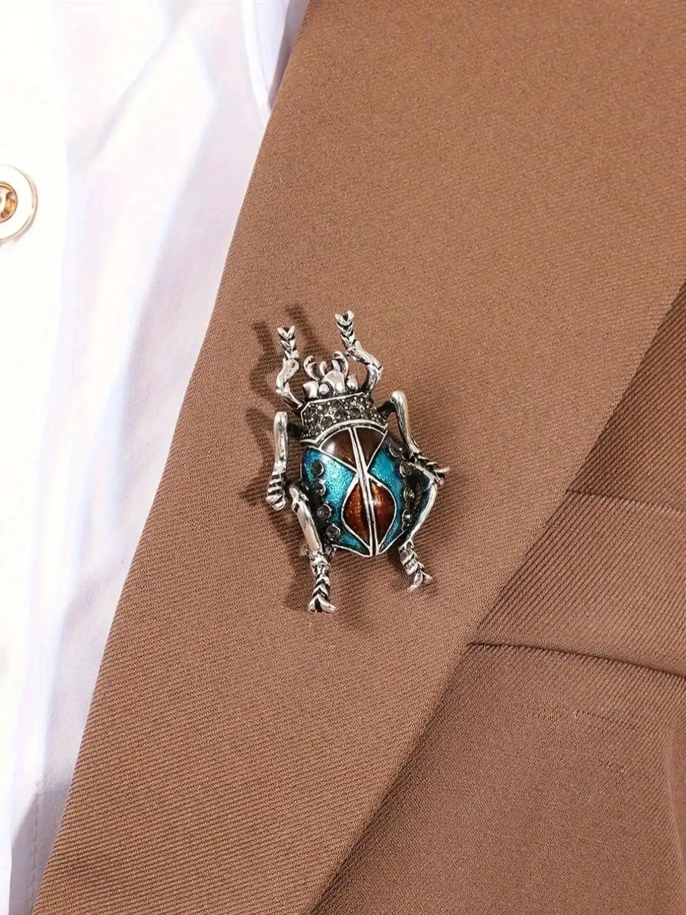 Vintage Rhinestone Beetle Design Brooch, Fashion Jewellery for Women & Girls for Daily Clothing Decor, Trendy All-match & Exquisite for Birthday classic everyday essential versatile style comfort wear wardrobe staple