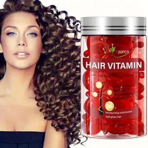 20 - piece Hair Vitamin Hair Serum, Rich in Various Vitamins, Moroccan Oil, Macadamia Oil and Avocado Oil, Moisturizes and Softens, Gives Hair a Soft and Glossy Texture