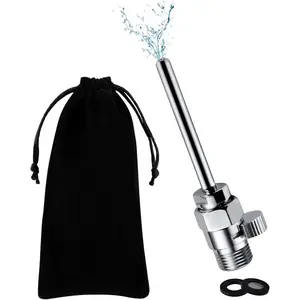 Shower Enema Cleaner, Smooth Metal Shower Douche Nozzle Cleansing System for Men and Women Portable Cleaning (Polished Chrome)