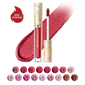 Glam Metallic Liquid Lipstick #RD02 Painkiller Lipgloss Makeup Cosmetic Metal Lipstick long-lasting waterproof by FOCALLURE