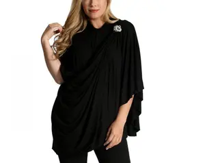 INSTANTFIGURE Instawrap Convertible Short Shawl With Arm Holes 169COSS Multi-Way Wrap - Versatile Fashion Accessory, Soft Stretchy Wrinkle-Resistant Fabric, Lightweight Travel Essential Providing Multiple Outfit Options, Made In USA
