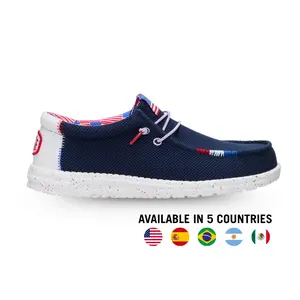 HEYDUDE World Collection - Comfortable Slip on Shoes with Country Flags