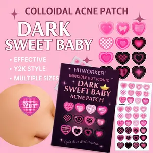 48/120pcs Powder Cartoon Heart Acne Patches, Gentle Non-Irritating, Valentine's Day Gift, Mother's Day Present, Efficient Acne Treatment, Acne Spot Treatment