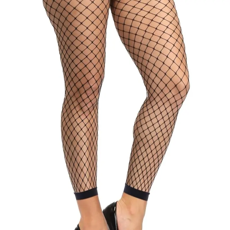 Fishnet Stocking Thigh High Wide Plus Size Fishnet Tights for Women Style Stockings