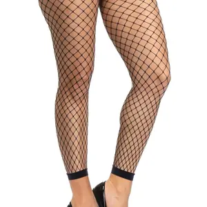 Fishnet Stocking Thigh High Wide Plus Size Fishnet Tights for Women Style Stockings