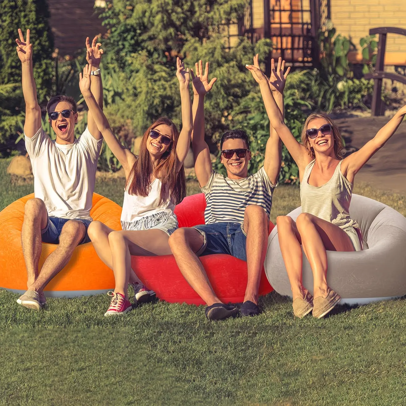 Party Event Accessories Inflatable Relax Chair, Practical Gathering Favors Indoor Outdoor Leisure Lounger