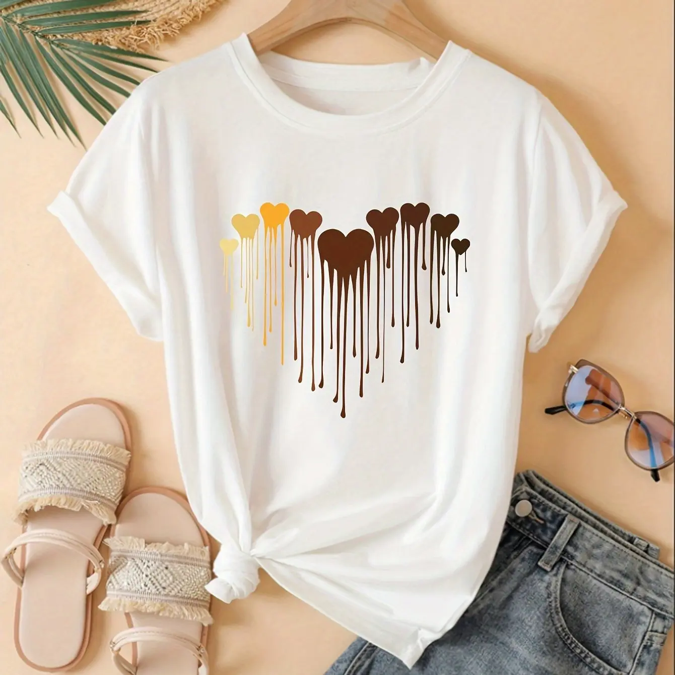 Women'S Round Neck Short-Sleeved T-Shirt