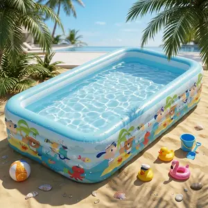4-Layer Thick High-End Upgraded Inflatable Swimming Pool, Suitable for Backyards, Gardens, Water Sports & Diving, Ideal Summer Gift