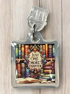 Just one More Chapter Kindle Charm - Phone Charm - USB Charm - Mini Keychain Charm - Dust Plug - Bookish Merch - Smartphone, Cellphone