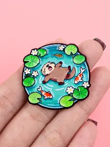 Adorable Frog Raccoon Capybara Enamel Brooch, Cartoon Colorful Animal Design Zinc Alloy Fashion Accessory, Unique Gift for Her