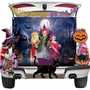 Hocus Pocus Trunk or Treat Car Decorations Kit for Suv, Hocus Pocus Halloween Decoration set for Car Archway Garage Door Halloween Party Decorations Indoor Outdoor