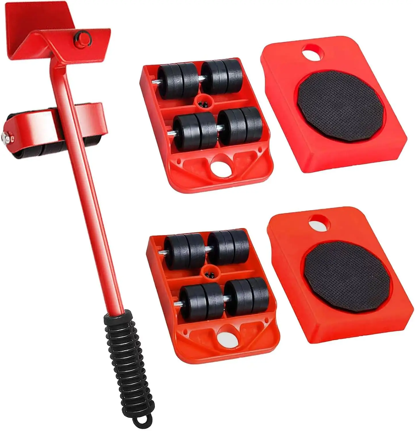 5-Pack Home Furniture Moving Kit - Heavy-Duty Slider Pads and Roller Tool for Easy Relocation of Heavy Furniture