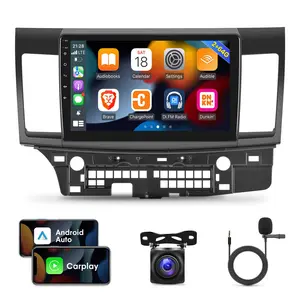 Android Radio for【Mitsubishi Lancer 2008 - 2017】with 10 inch Android 13 Touch Screen Stereo, Carplay/Android Auto/SWC WIFI GPS+AHD Backup Camera+MIC