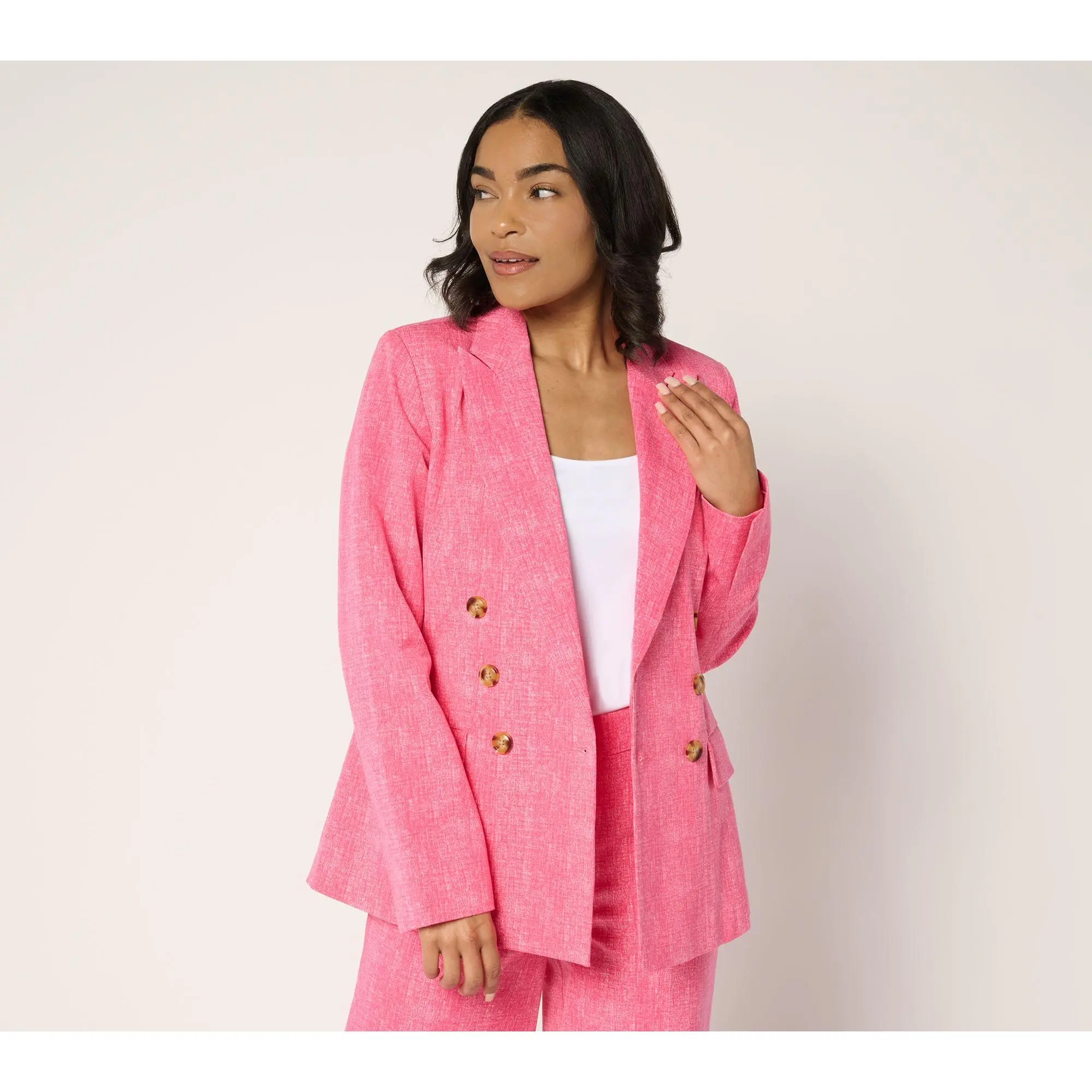 Isaac Mizrahi Live! Yacht Club 24/7 Stretch Printed Blazer